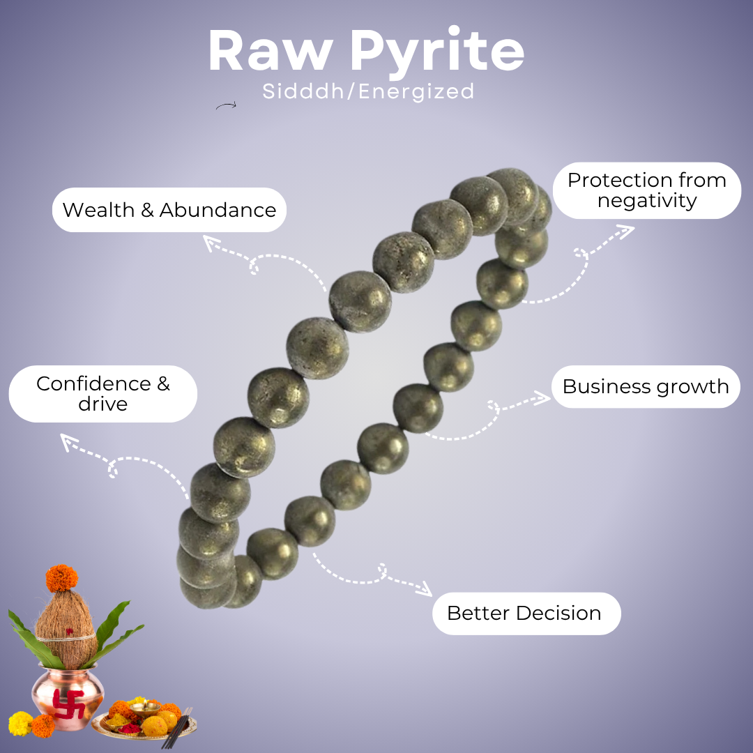 Raw Pyrite  Bracelete 