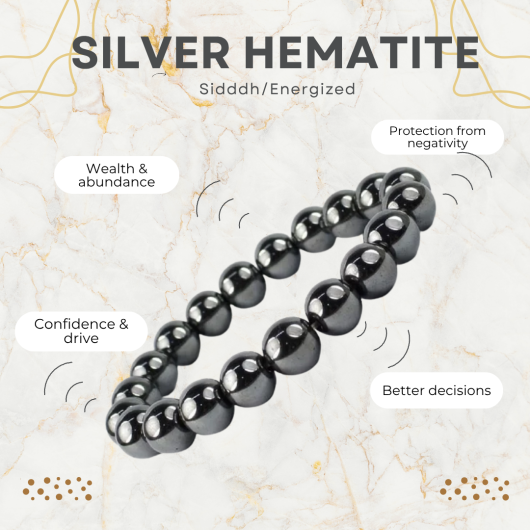 Silver Hematite Bracelet